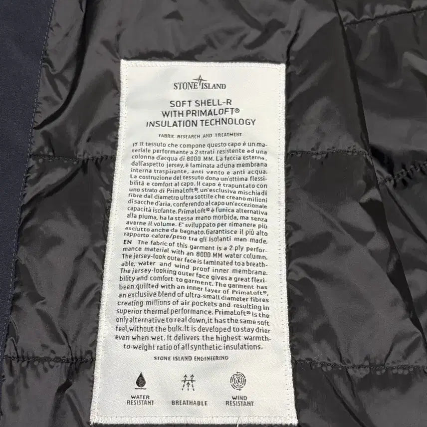 [BUNJANG] Stone Island Primaloft Softshell Jacket Navy L / 스톤아일랜드 프리마로프트 소프트쉘 L