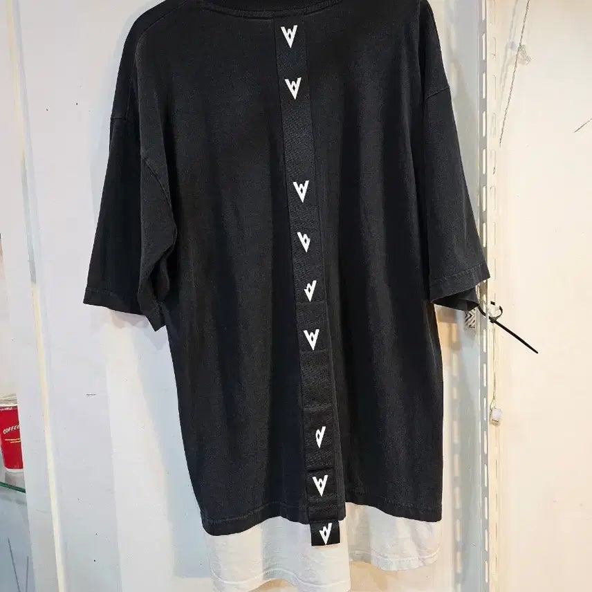 [BUNJANG] Lifework Layered Short Sleeve T-Shirt Black / <만원빈티지 >라이프워크 레이어드 반팔 티셔츠 블랙