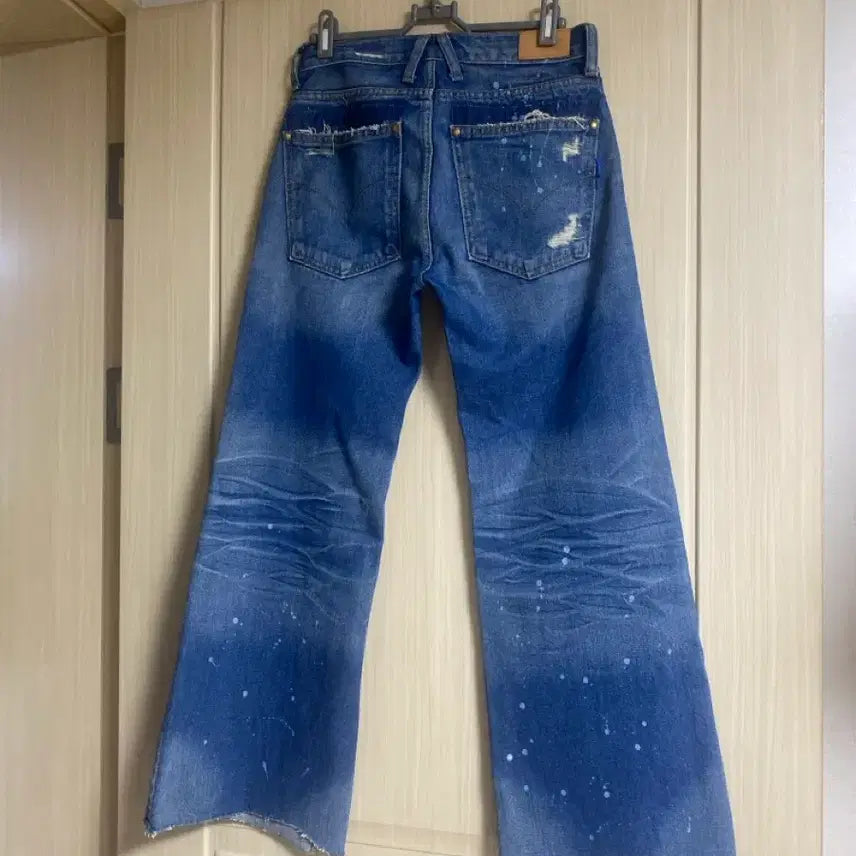 [BUNJANG] Long Wide Jeans / 새상품 미세하자 롱 와이드 청바지