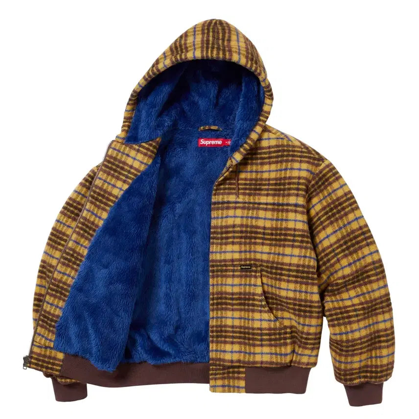 [BUNJANG] Supreme Plaid Wool Hooded Work Jacket FW23 / 슈프림 플래드 울 후드 워크 자켓 (FW23)