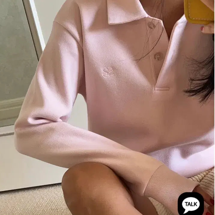 [BUNJANG] SSUMJ PK Collar Sweatshirt Pink / SSUMJ 썸제이 피케이 카라 맨투맨 핑크