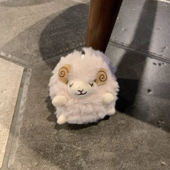 [BUNJANG] Sheep Plush Ball Keychain Bag Charm / 동글동글 양 인형 키링 가방고리 택o