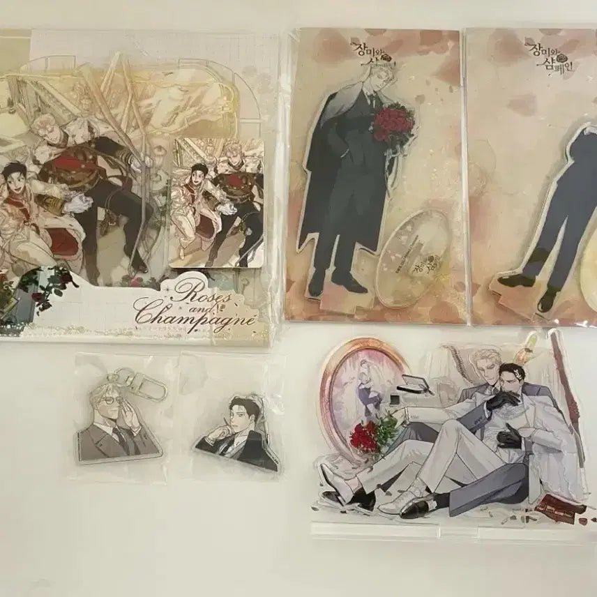 [BUNJANG] Rose and Champagne Goods Set / (판매) 장미와 샴페인 굿즈세트