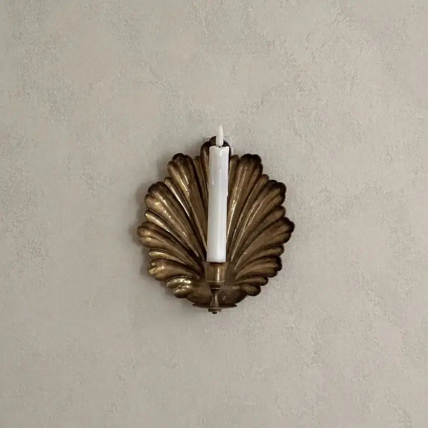 [BUNJANG] Vintage Brass Wall Candle Holder / 빈티지 브라스 쉘 벽촛대