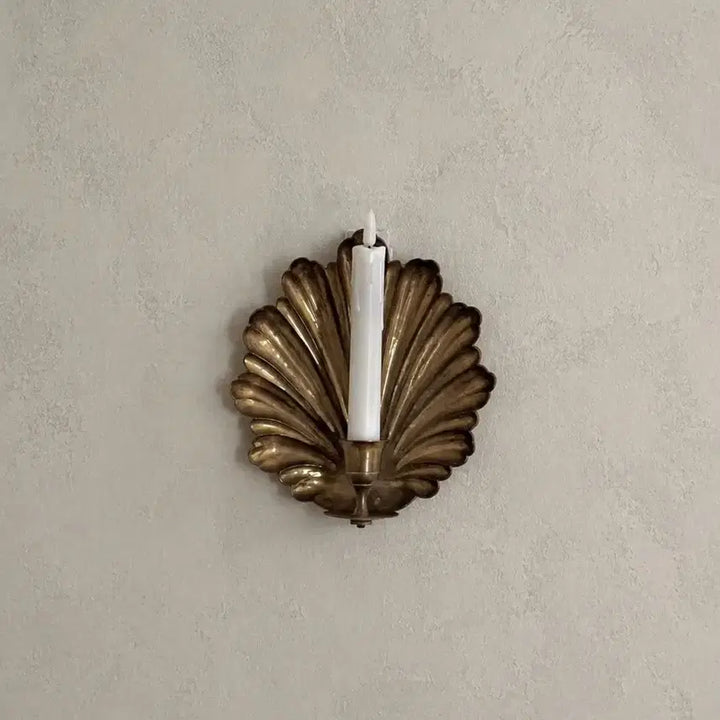 [BUNJANG] Vintage Brass Wall Candle Holder / 빈티지 브라스 쉘 벽촛대