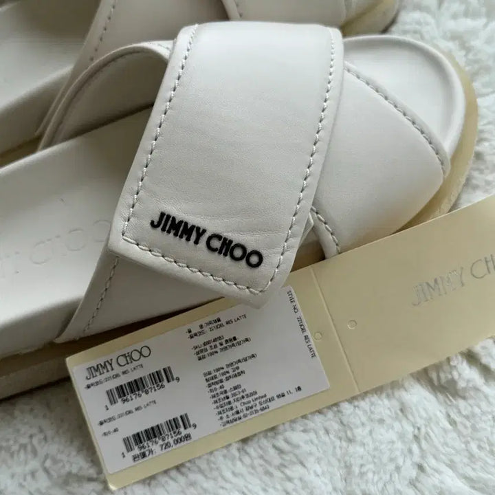 [BUNJANG] Jimmy Choo White Strap Slippers (New) / 지미추 슬리퍼 (새상품)