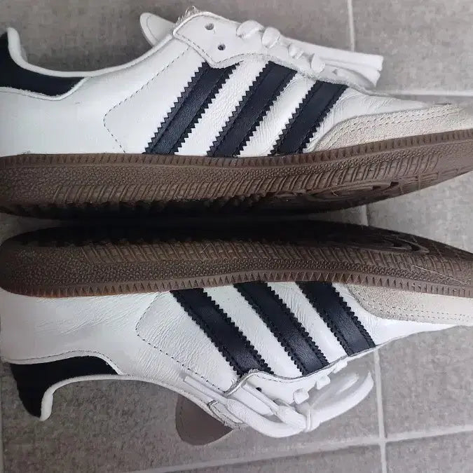 [BUNJANG] Adidas Samba White Black Sneakers 210mm / 아디다스 삼바 흰검 스니커즈 210mm