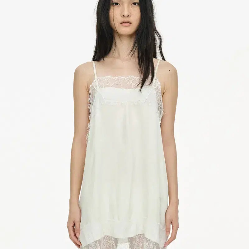 [BUNJANG] Cerric Lace Slip Dress - Ivory / Cerric lace slip dress ivory