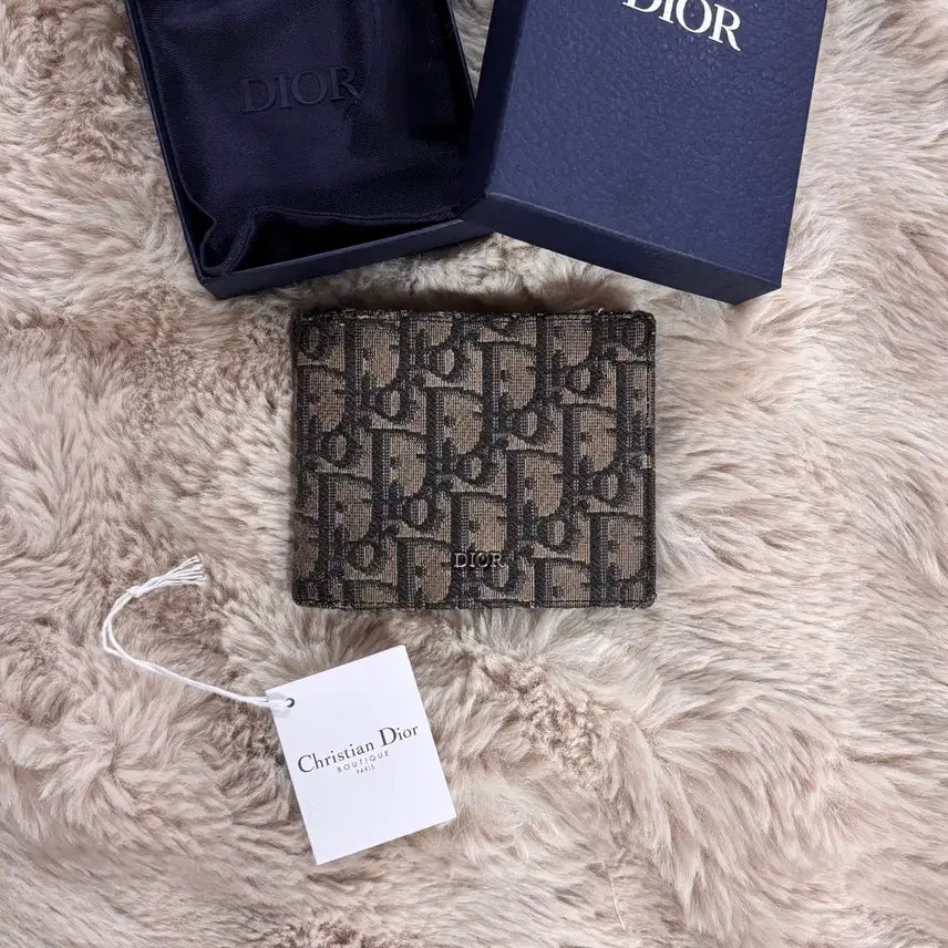 [BUNJANG] Dior Dior Oblique Jacquard Bifold Wallet / [정품] 디올 오블리크 자카드 반지갑