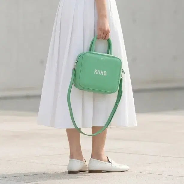 [BUNJANG] KUHO x MICHINO PARIS Collaboration Square Tote Bag Mint / 구호 미치노 파리 콜라보 스퀘어 토트백
