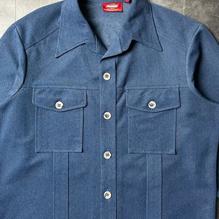 [SOLD OUT] DICKIES 디키즈 빈티지 오픈카라 핀턱 워크 셔츠 A00879