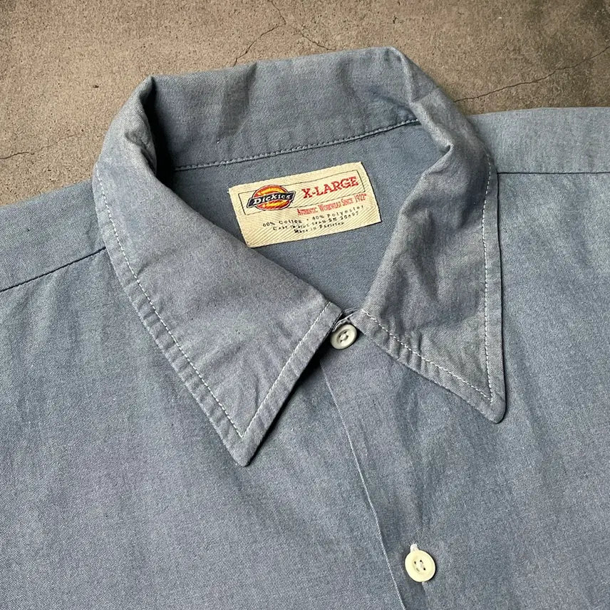 [SOLD OUT] DICKIES 디키즈 빈티지 블루 플랩포켓 워크 셔츠 A00880