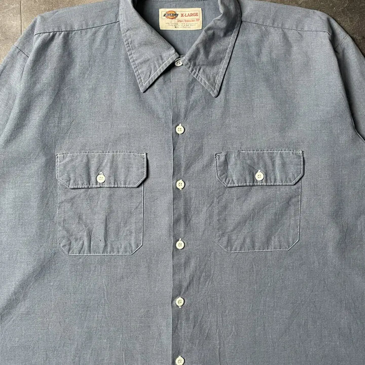 [SOLD OUT] DICKIES 디키즈 빈티지 블루 플랩포켓 워크 셔츠 A00880