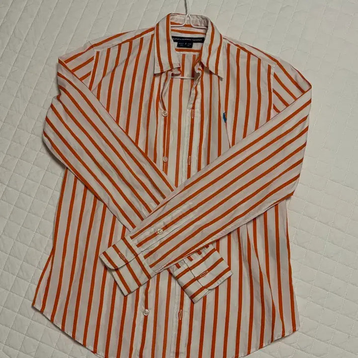 [SOLD OUT] 랄프로렌 스포츠 오렌지 스트라이프 셔츠 2사이즈