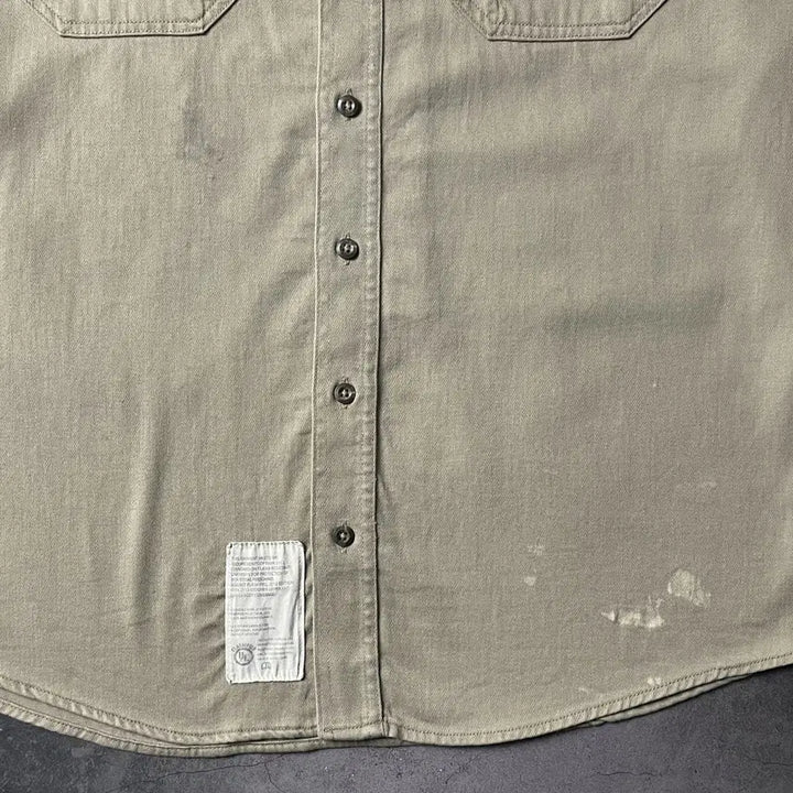 [BUNJANG] CARHARTT 칼하트 빈티지 베이지 플랩포켓 워크 셔츠 A00883 / CARHARTT 칼하트 빈티지 베이지 플랩포켓 워크 셔츠 A00883