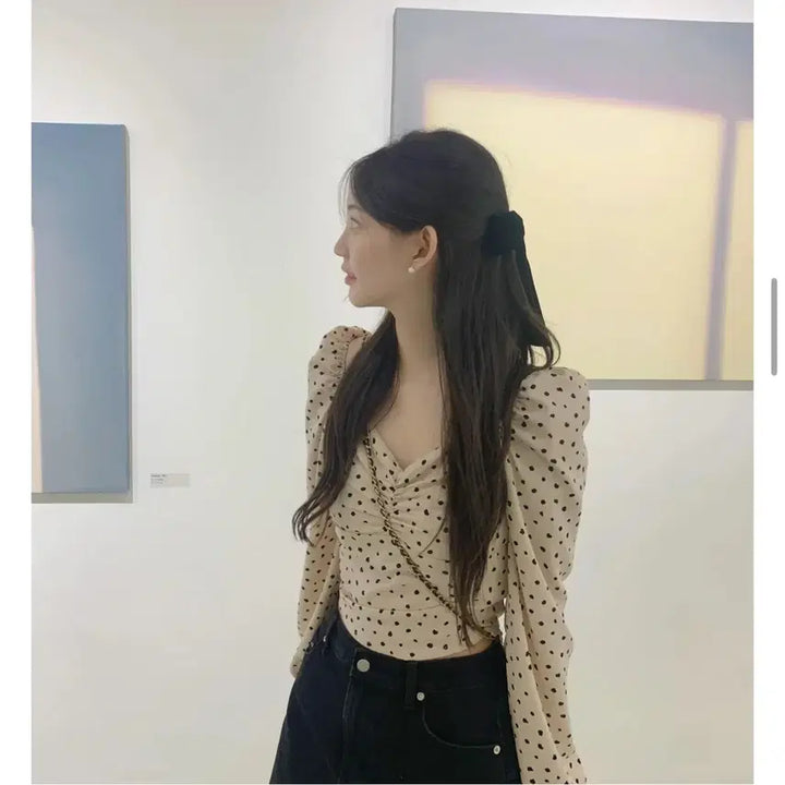 [SOLD OUT] 제니오 러블리 도트 블라우스
