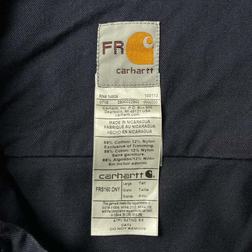 [BUNJANG] CARHARTT 칼하트 빈티지 네이비 플랩포켓 워크 셔츠 A00884 / CARHARTT 칼하트 빈티지 네이비 플랩포켓 워크 셔츠 A00884