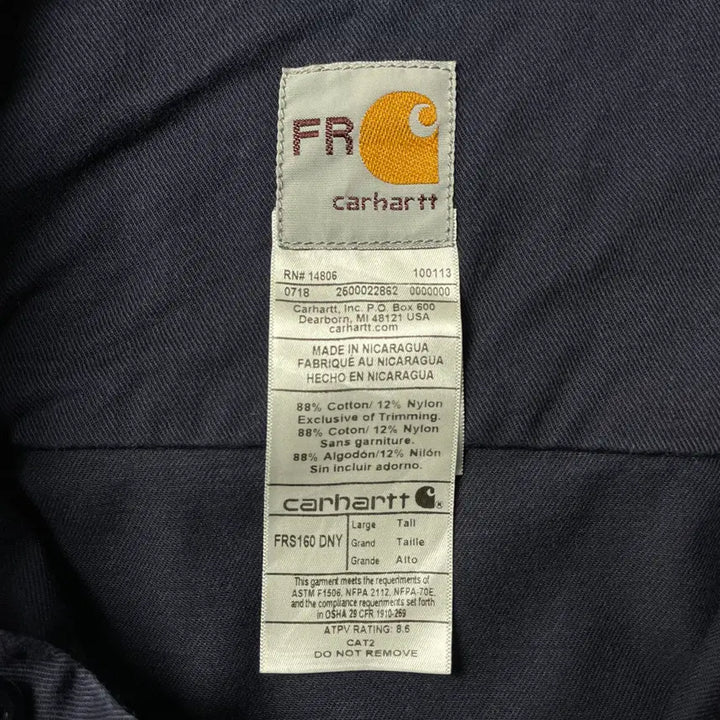 [BUNJANG] CARHARTT 칼하트 빈티지 네이비 플랩포켓 워크 셔츠 A00884 / CARHARTT 칼하트 빈티지 네이비 플랩포켓 워크 셔츠 A00884
