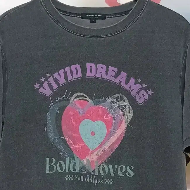 [SOLD OUT] (S) 써스데이아일랜드 25ss 오버핏 빈티지 반팔티