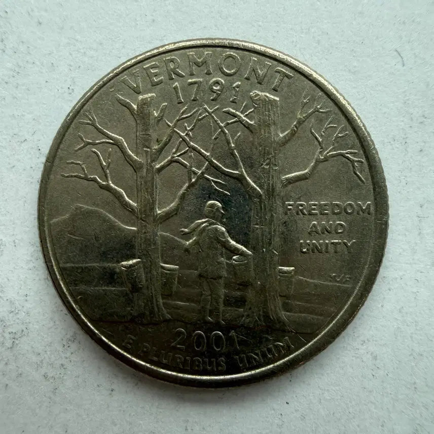 [BUNJANG] 2001년 미국 버몬트주 쿼터달러 동전 S2342 / 2001년 미국 버몬트주 쿼터달러 동전 S2342