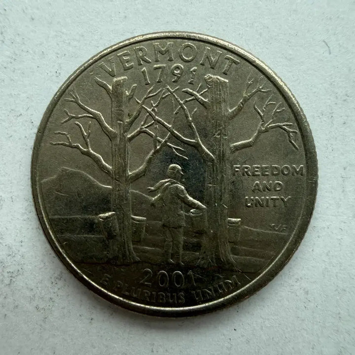 [BUNJANG] 2001년 미국 버몬트주 쿼터달러 동전 S2342 / 2001년 미국 버몬트주 쿼터달러 동전 S2342