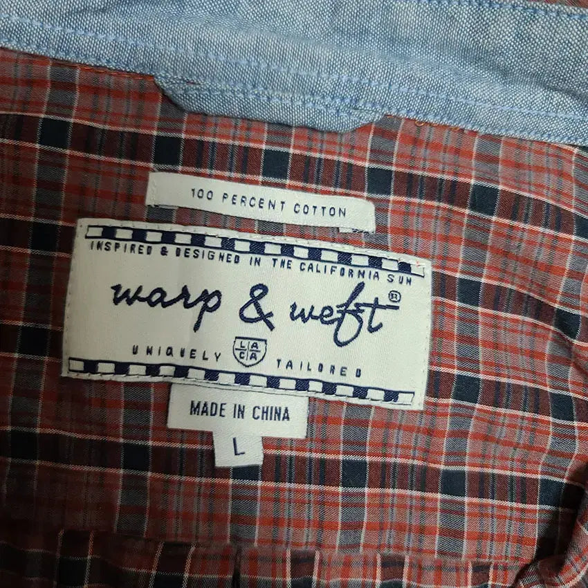 [BUNJANG] !2 Warp&amp;Weft/남성용/셔츠/L사이즈/도189 / !2 Warp&amp;Weft/남성용/셔츠/L사이즈/도189