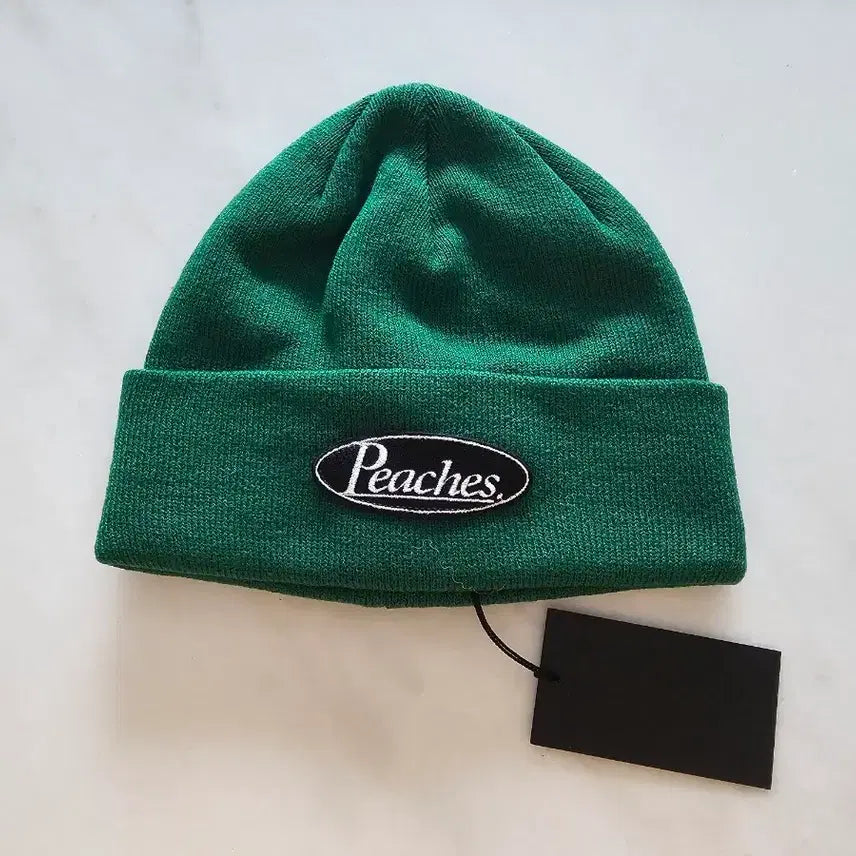 [BUNJANG] Peaches Oval Logo Beanie - Green / [새상품] 피치스(Peaches.) 오벌 로고 비니 - 그린제품 상