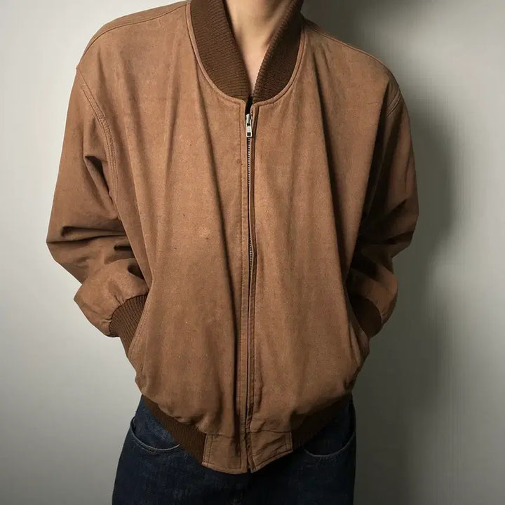 [BUNJANG] vtg 빈티지 오리지널 양가죽 스웨이드 봄버 자켓 / vtg 빈티지 오리지널 양가죽 스웨이드 봄버 자켓