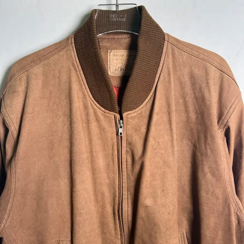 [BUNJANG] vtg 빈티지 오리지널 양가죽 스웨이드 봄버 자켓 / vtg 빈티지 오리지널 양가죽 스웨이드 봄버 자켓