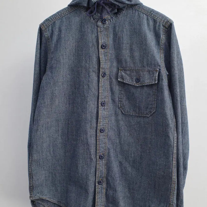 [BUNJANG] gu / denim hooded shirt / gu / denim hooded shirt