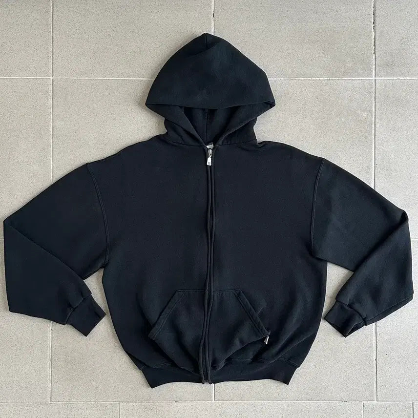[SOLD OUT] 90s 빈티지 러셀 후드집업 블랙 M
