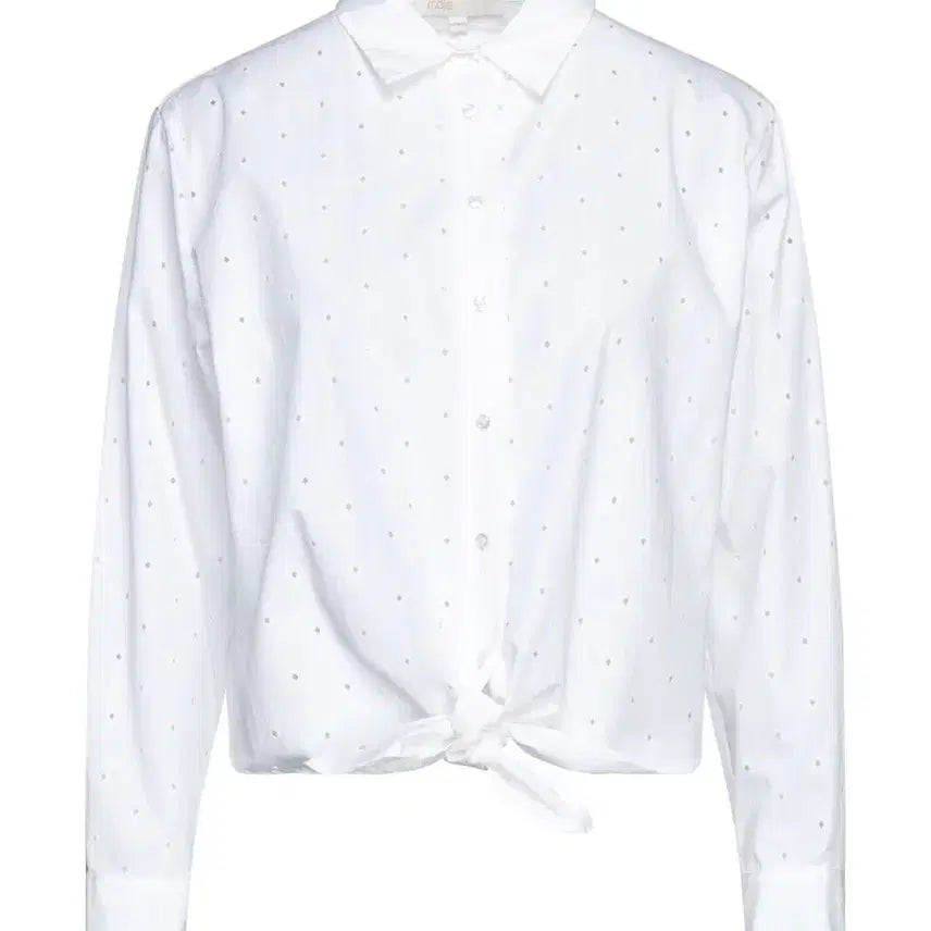 [BUNJANG] Maje White Punching Shirt / maje 마쥬 화이트 펀칭 셔츠