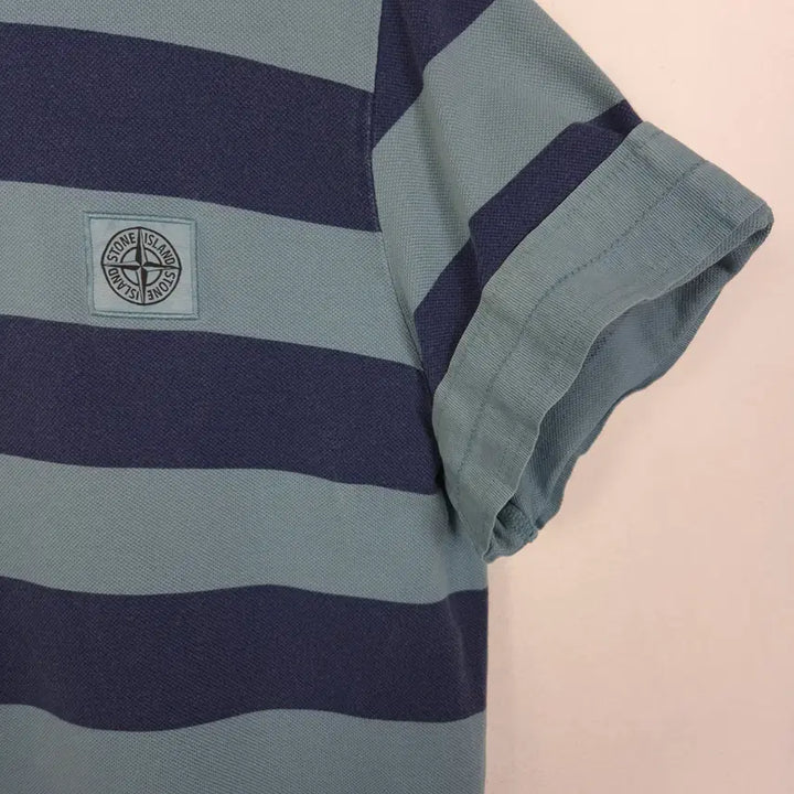 [SOLD OUT] [95-100] 스톤 아일랜드 네이비 배색 반팔 피케셔츠