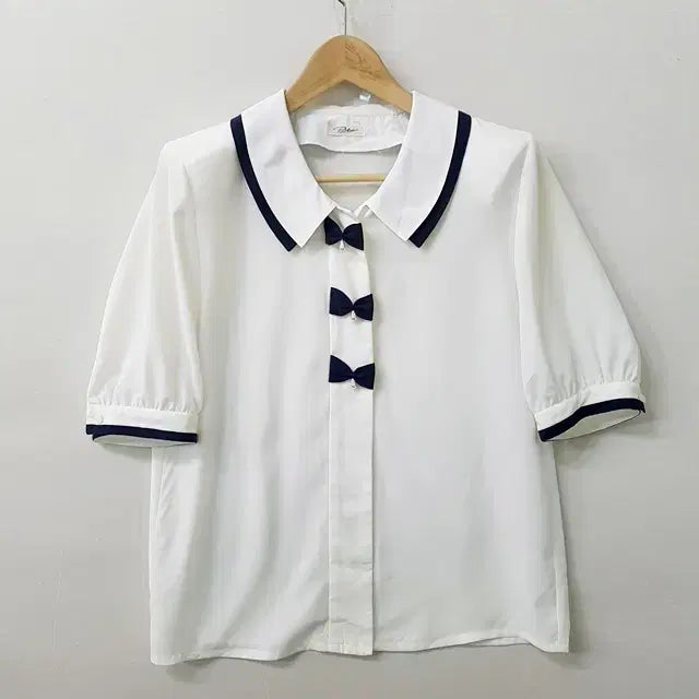 [SOLD OUT] porty 리본 블라우스 화이트