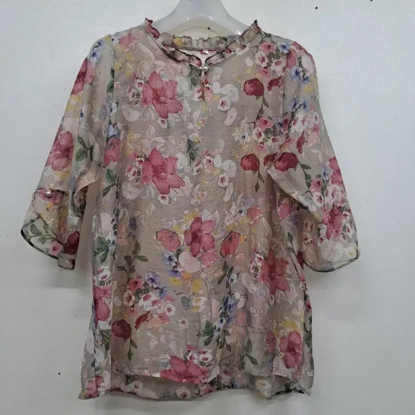 [BUNJANG] Floral Print Shirt L / 시원한 꽃무늬셔츠L