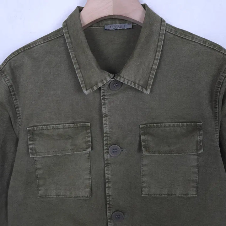 [SOLD OUT] [95] 파니칼레 다크 카키 워싱 코튼 자켓 (made in italy)