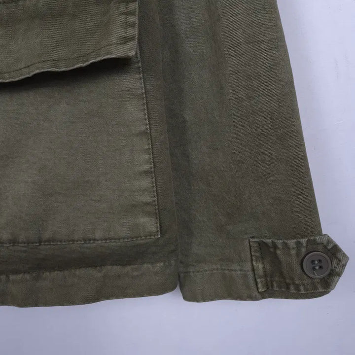 [SOLD OUT] [95] 파니칼레 다크 카키 워싱 코튼 자켓 (made in italy)