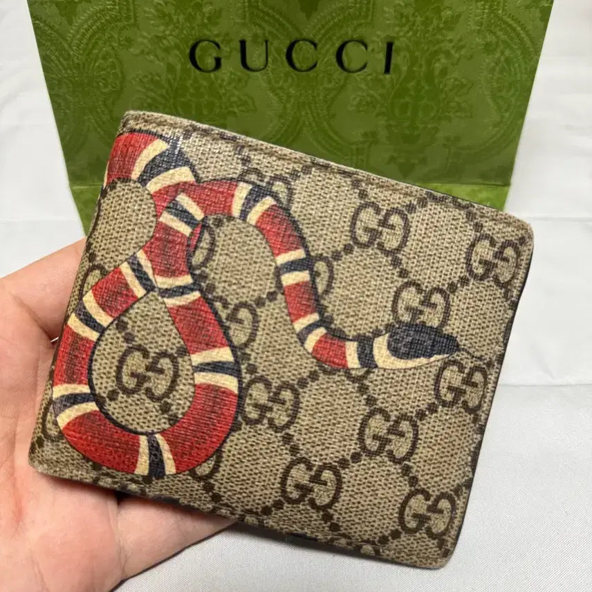 [BUNJANG] Gucci Snake Bi-fold Wallet / [정품] 구찌 스네이크 반지갑