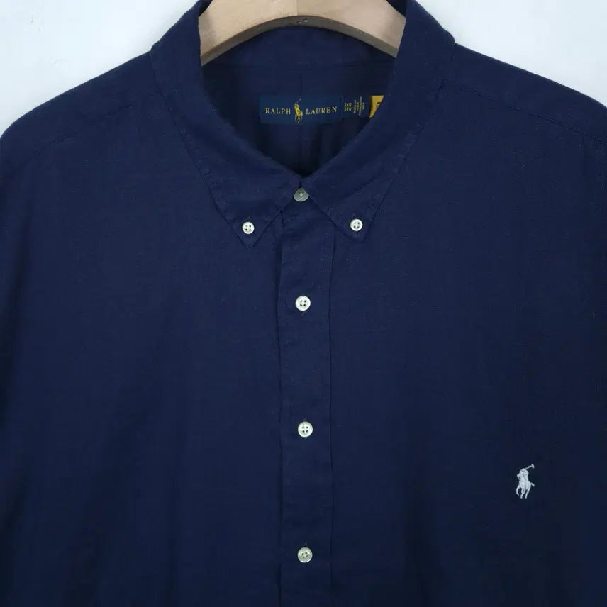 [SOLD OUT] [120-125] 폴로 랄프로렌 네이비 빅사이즈 린넨 셔츠