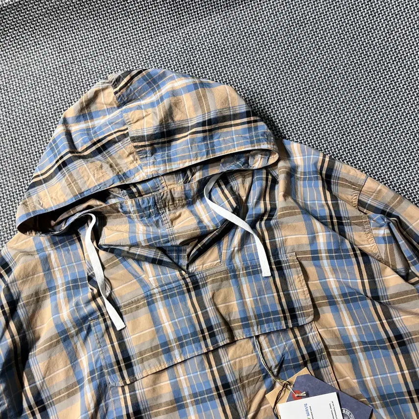 [BUNJANG] KATAIN SUNSHINE Checkered Hoodie (110) / (새상품)KATAIN SUNSHINE 체크후드(110)