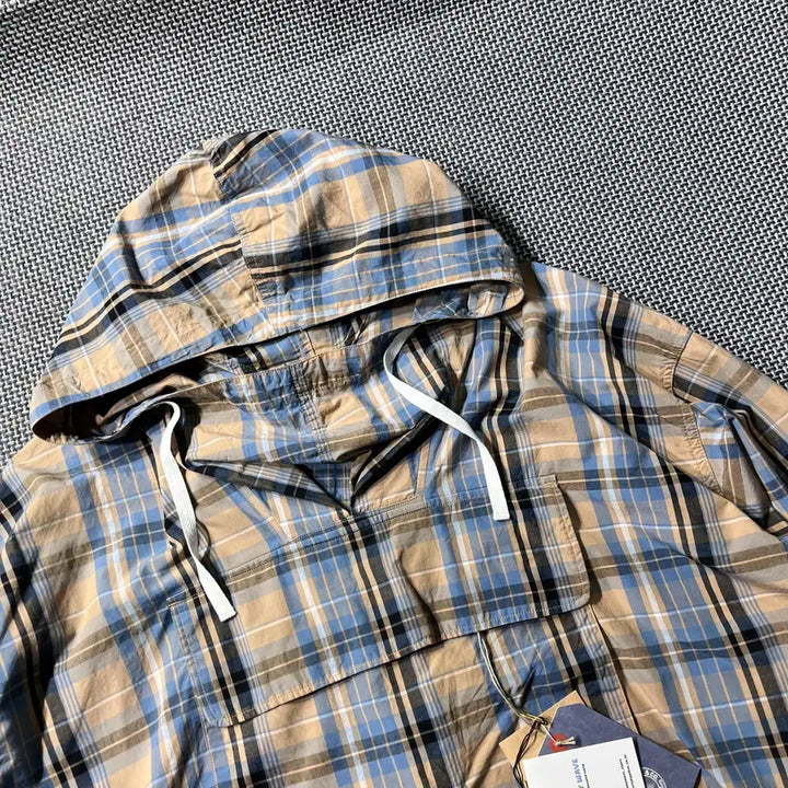 [BUNJANG] KATAIN SUNSHINE Checkered Hoodie (110) / (새상품)KATAIN SUNSHINE 체크후드(110)