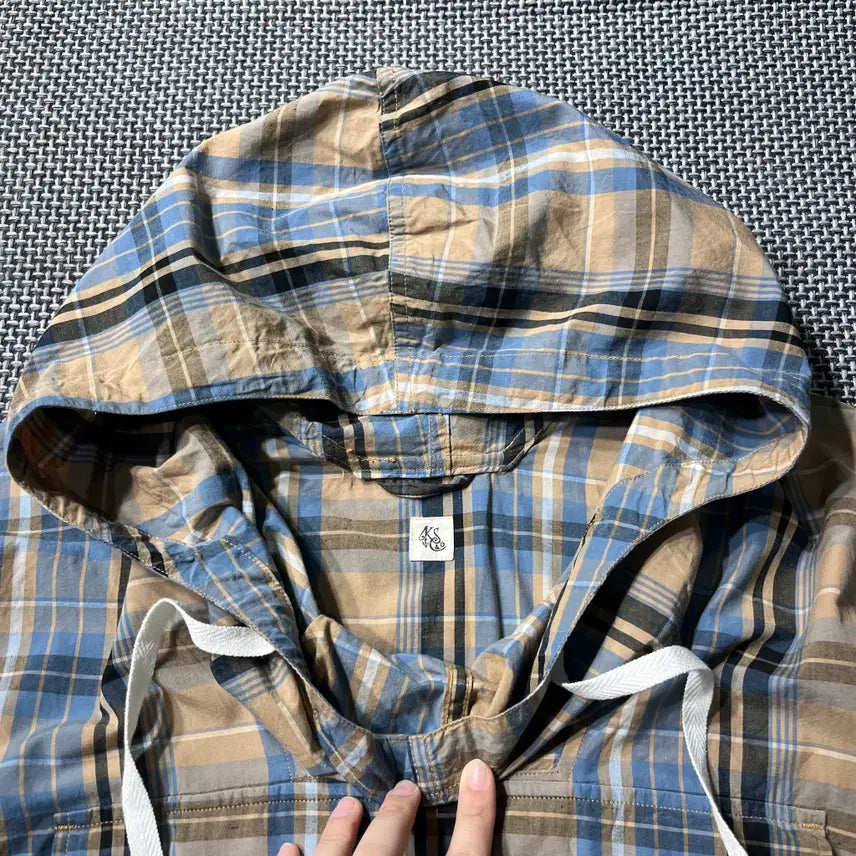 [BUNJANG] KATAIN SUNSHINE Checkered Hoodie (110) / (새상품)KATAIN SUNSHINE 체크후드(110)