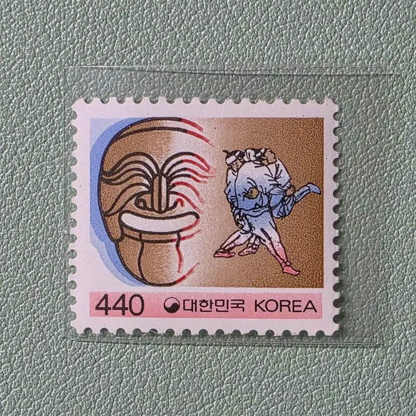[BUNJANG] (우표) 보통우표 440원 북과춤  / 1993 / (우표) 보통우표 440원 북과춤  / 1993