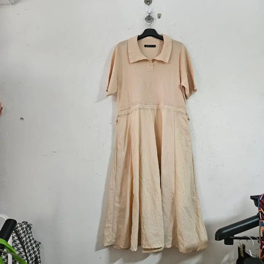 [BUNJANG] Long Dress Beige / 롱 원피스 베이지