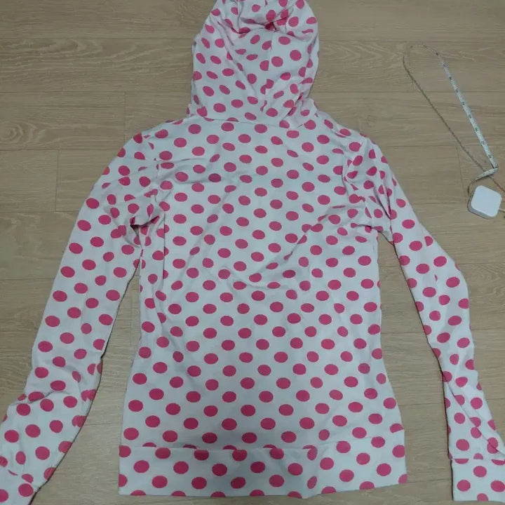 [SOLD OUT] Y2K 핑크 도트/땡땡이 슬림핏 후드집업