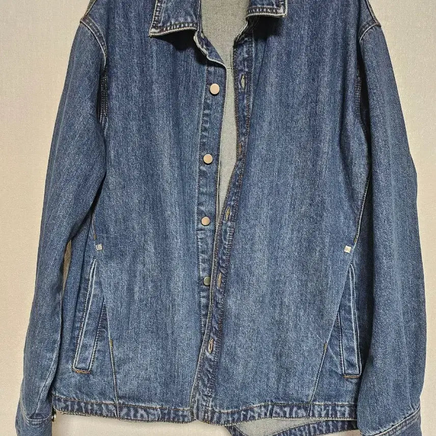 [BUNJANG] River Classy Blue Denim Oversized Shirt Jacket / 리버클래시 블루 데님 오버핏 셔츠형 자켓 100
