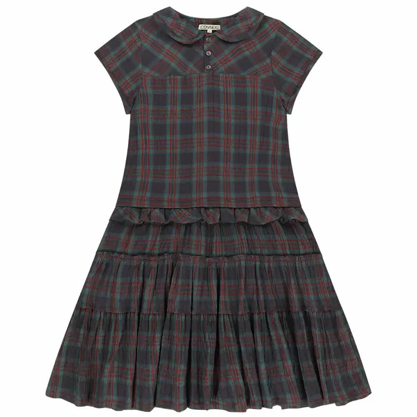 [BUNJANG] Koiseio One-Edge Checkered Dress Purple / 무신사 코이세이오 원엣지 체크원피스 퍼플 오헤시오모리걸빈티지미세키서울