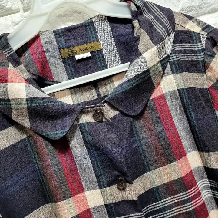 [BUNJANG] AndiN Check Pattern Linen Jacket Size 66 / Andis n&