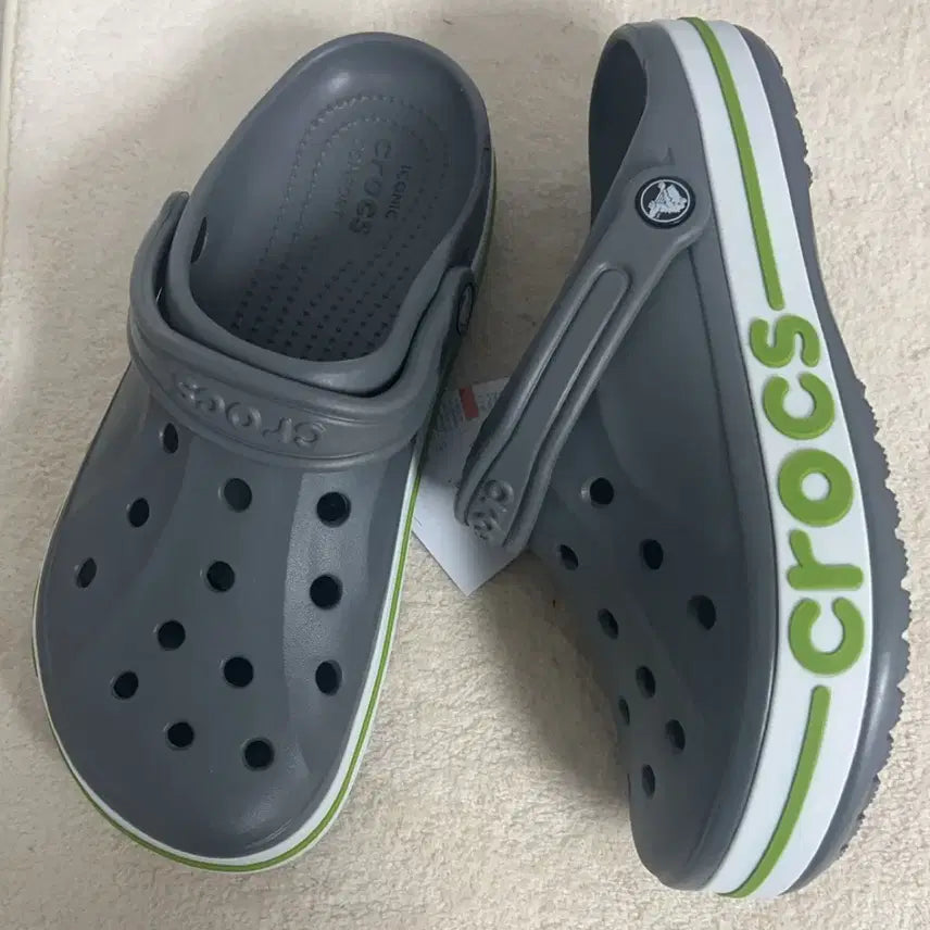 [BUNJANG] Crocs Baya Band Clog Grey Lime Size 270 / M9/W11크록스 바야밴드그레이라임270사이즈