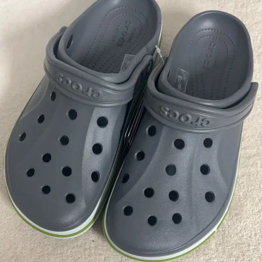 [BUNJANG] Crocs Baya Band Clog Grey Lime Size 270 / M9/W11크록스 바야밴드그레이라임270사이즈